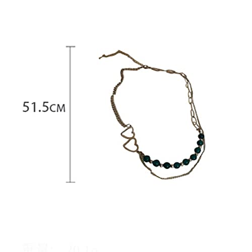 Collier de perles vertes double pour sublimer un décolleté trop simple - 3