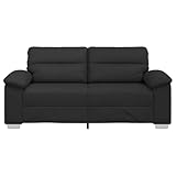 vidaXL 2-Sitzer-Sofa Schwarz 140 cm Kunstleder, 2-Sitzer-Couch, Zweisitzer-Sofa