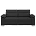 vidaXL 2-Sitzer-Sofa Schwarz 140 cm Kunstleder, 2-Sitzer-Couch, Zweisitzer-Sofa