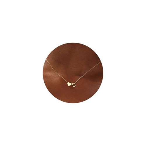 Turandoss Heart Initial Necklace for Women Teen Girls - 18K Gold Plated Letter A-Z Pendant Necklace Dainty Heart Necklaces Tiny Initial Necklaces Birthday Gifts for Women Jewelry - image 1