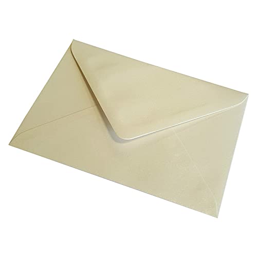 500 C6 Oyster Pearl Coloured Envelopes (114x162mm - 4.5x6.4) for Greetings Card Crafts & Party Invitations - Packed by The CandyRushTM Charity
