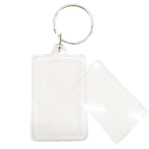 Raxove Klarer Foto-Schlüsselanhänger, transparenter Foto-Schlüsselanhänger, Acryl-Foto-Schlüsselanhänger, Einsteck-Kunstwerk-Foto-Schlüsselanhänger, durchsichtige Leere Bild-Schlüsselanhänger-Tasche