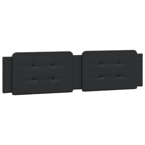 vidaXL Cuscino Testiera Nero 200 cm in Similpelle