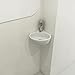 BOCCHI Milano Corner Sink Fireclay 12 in. 1-Hole with Overflow in Matte White