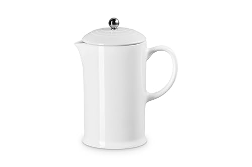 Image of Le Creuset Stoneware French Press, 34 oz., White