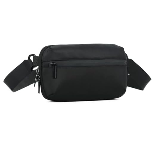 Bioosmily Bolsa transversal, pochete pequena para homens e mulheres, bolsas de cintura fashion transversais, bolsa de ombro para celular, bolsa de ombro preta com alça ajustável, Preto, Mochilas