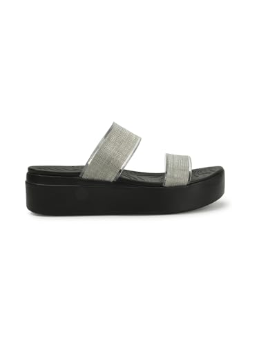 Image of Elle Women Comfortable Flat Round Toe Slip On fashion Sandal for Daily use, Office use, Casual use