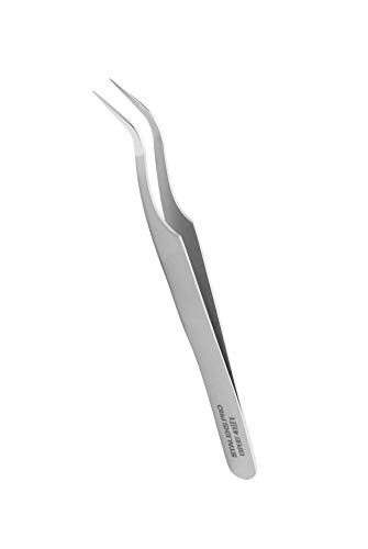 Vj Professional Eyelashes Tweezers for Beautician Lashes Extensions (Type 1), Silver