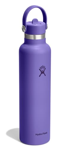 Image of Hydro Flask Water Bottle - Insulated Stainless Steel - Straw Lid, Non Spill, Leakproof in 24 Oz Popstar Pink