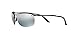 Ray-Ban Men's RB3542 Chromance Rectangular Sunglasses, Black/Polarized Blue Mirrored Silver, 63 mm