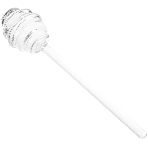 FUNNETOYU 透明デザイン 蜂蜜かき混ぜ棒 耐摩耗性 ハニーディッパー 家用果実ジャムスティック 実用的なハニースターラー 再利用可能