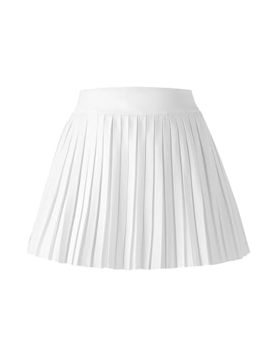 Girls Pleated Tennis Skirt with Shorts Athletic Skorts with Pocket Golf Uniform Cheer Skirts for Toddler Kids 5-14Y