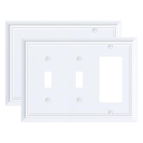 2-Pack Bamboo Fiber Combo Double Toggle/Decorator Outlet Cover Plate