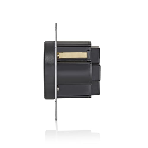 Image of Leviton 50 Amp EV Charging Receptacle /Outlet, Heavy Duty, Weather Resistant, 1450W, Black