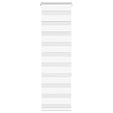 Estor Enrollable Cebra Blanco 45x150 cm Tejido Ancho 40.9 cm poliéster, instalación con Soportes sin Taladro