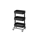Ikea RÅSKOG Carro de servicio multifuncional – Cocina, Bar, Cuarto de baño, con ruedas suaves, 35 x 45 x 78 cm, color negro