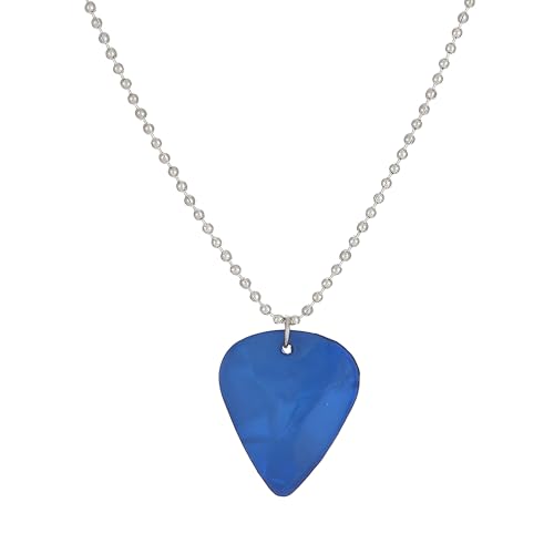 Collier de guitare punk en argent pour vos concerts et festivals rock