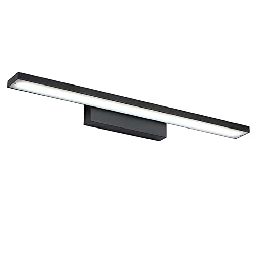 Luz baño negra a prueba de humedad creativa con iluminación de tocador LED lineal