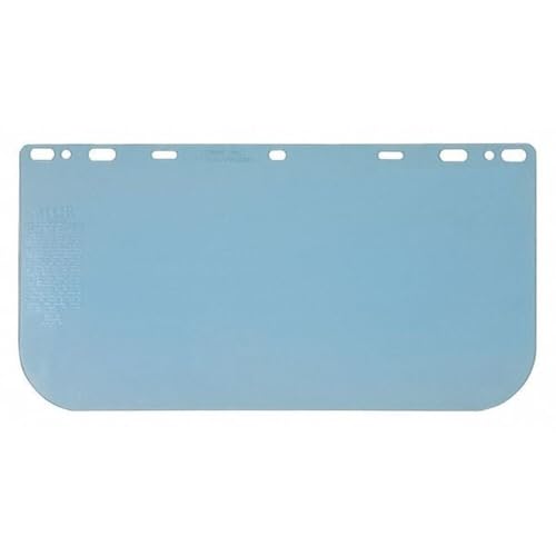 Image of MCR Safety 181560 Polycarbonate Universal Visor Safety Faceshield, Clear, 8-Inch by 15-1 /2-Inch, 0.060-Inch Thick (Visor Only - Hat Not Included)