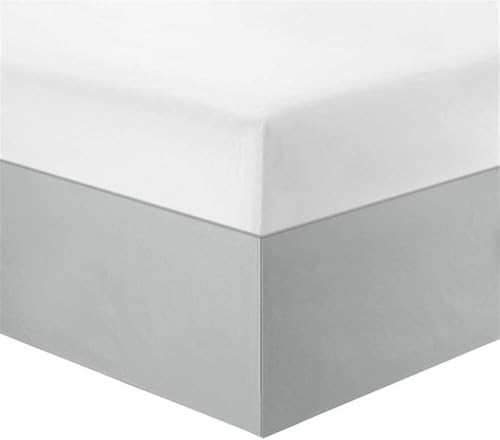 Falda de Cama elástica King en gris claro con volantes estilo hotel 2