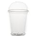 Produktbild Commerline 800 Stück 400 ml Smoothiebecher inkl. Domdeckel mit Schlitz, Smoothie Plastikbecher to go, Trinkbecher + Domdeckel mit Öffnung, Dessertbecher, Bubble tea becher, Kunststoffbecher