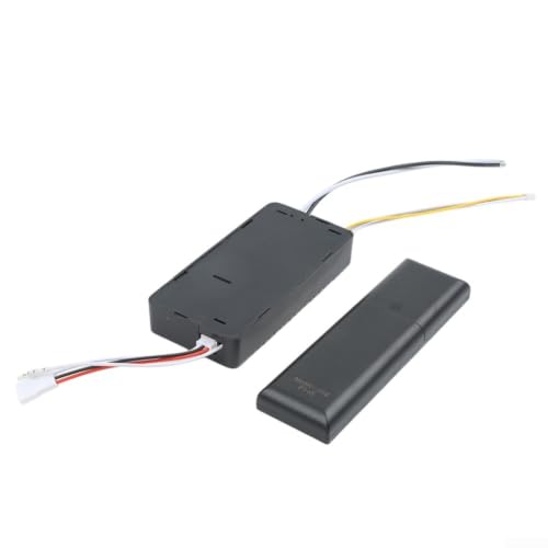 Ventilador de techo con mando motor DC negro y driver LED de 24V 5