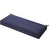 WEOAVRY Outdoor Wicker Patio Bench seat Cushions, Durable Anti-Slip Waterproof Garden Thick Bench Cushions for Outdoor Indoor Furniture Blue.