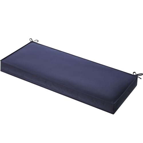 WEOAVRY Blue Outdoor Bench Cushion