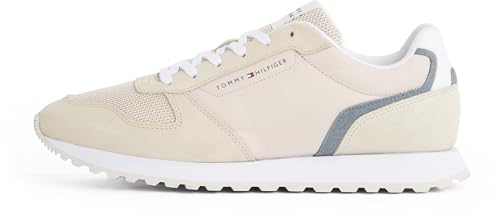 Tommy Hilfiger Runner Sneaker Hombre New Eva Summer Nylon Pop de Ante, Beige (Beige), 45