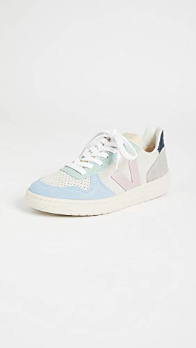 Image of Veja Women's V-10 Sneakers, Multico /Natural /Babe, 6 Medium US