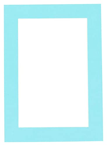 16x20 Mat Bevel Cut for 13x18 Photos - Acid Free Aquamarine Blue Precut Matboard - For Pictures, Photos, Framing - 4-ply Thickness