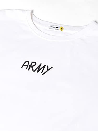 Image of Bewakoof Women's Typography 100% Cotton T-Shirt - Boyfriend Fit, Round Neck, Half Sleeves Loose Fit