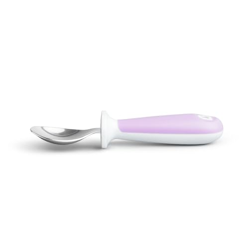 Image of Munchkin Raise Toddler Fork & Spoon Set for Mealtime, BPA Free, Purple | 12+ Months | Includes 1 Forks & 1 Spoons | Self-Feeding Essentials