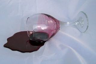 Fake Glass of Spilled Wine