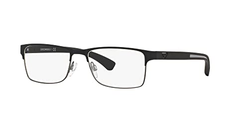 Armani EA1052 Eyeglass Frames 3094-Black Rubber/matte Gunmetal2