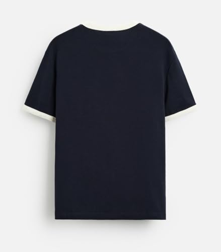 Image of Alan Jones Clothing Men's Regular Fit Stretch Cotton T-Shirt | Round Neck Short Sleeve Contrast Trim Tee | Casual Crew Neck T-Shirt for Men