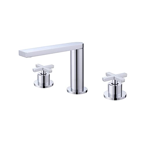 Mitigeur de lavabo à double levier d'inspiration européenne finition Chr