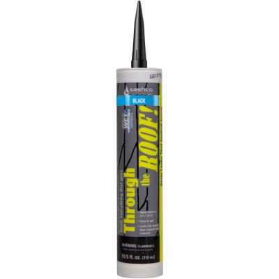 Through the Roof 14065 Elastomeric Roof Sealant, Co-Polymer Rubber, Lower VOC, Black, 10.5-oz. Cartridge - Quantity 1