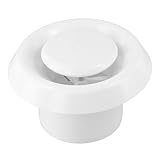 Lawnoval Kunststoff für runde Deckenlüftungsabdeckung, 75 mm, 100 mm, 150 mm, verstellbare Luftmengenregelung, kompatibel mit Lüftungsanlagen für Badezimmer, Küche, HLK-Lüftungssysteme, Weiß