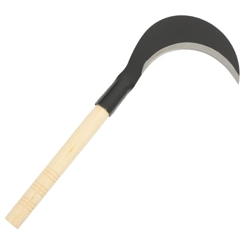 POPETPOP Hoz De Jardín Mango Acero Manganeso Cortador Malezas Deshierbador Manual Herramienta para Extraer Hierba y Zarzas