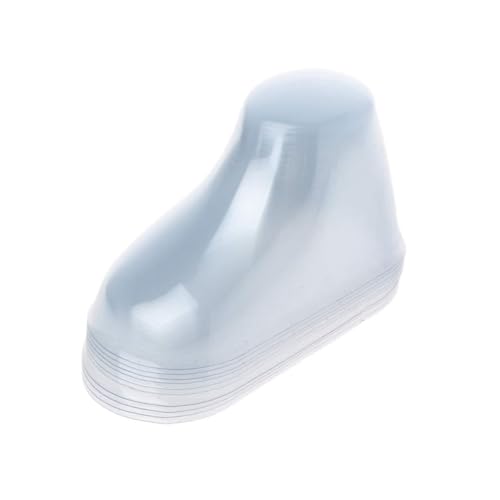 KJDKNC 10 unidades de plástico para pies de bebé, botines para niños, zapatos, calcetines, soporte de exhibición, soporte moldeador, transparente