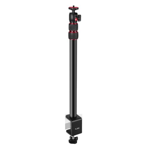 Soporte de luz de mesa extensible con tornillo de 1/4 para iluminación de escritorio