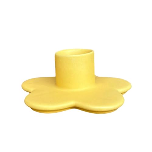 THOANBY Portacandele,portacandele in Ceramica Pasquale a Forma di Fiore,centrotavola Floreali,candeliere affusolato per Matrimoni Primaverili,Decorazioni per la casa
