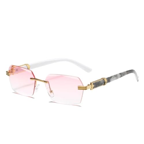 Lunettes de soleil sans monture de luxe accessoires de mode unisexes verres teintés