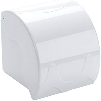 YOMESTE Wall Mounted Waterproof Paper Holder Bathroom Paper Roll Holder (White)