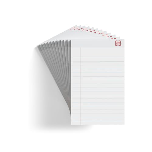 Bloc-notes ligné TRU RED 13x20 cm blanc pour prise de notes quotidienne