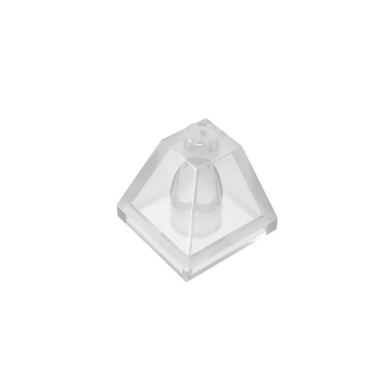 Gobricks 3045 Slope Brick 2x2 Double-Sided Corner Sloped Brick 50 Pieces GDS-621 Compatible with Lego Building Blocks Color:Trans-Clear