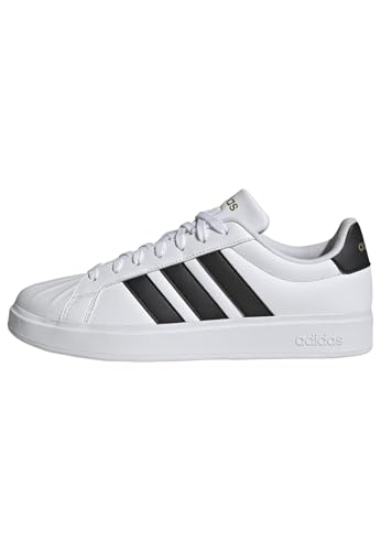 adidas Men's Streetalk, White/Black/Gold Metallic, 5