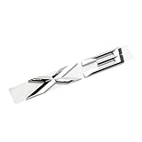 NIBOTT Badge 3D ABS Noir chromé for Coffre arrière de Voiture, Logo X3 adapté for la BMW X3 F25, Autocollant emblème X3 E83 F25 G01, Accessoires de Lettrage(Chrome Silver,2009 2017)