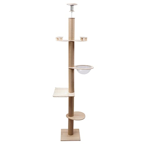 Árbol para Gatos Ajustable de 4 Niveles 104.3 pulg Altura miniatura 2